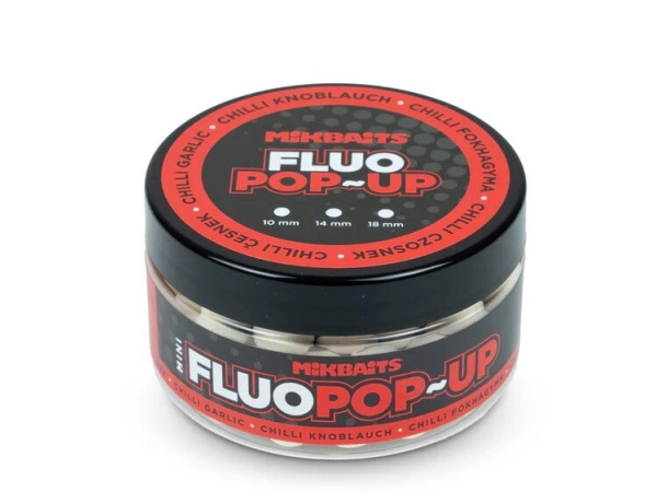 Mikbaits - Plovoucí Fluo boilie 150ml, 14mm - Chilli Česnek