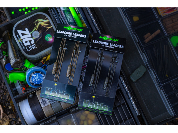 KORDA Olověná Montáž Leadcore leader Heli Safe 1 m 2 ks Weed
