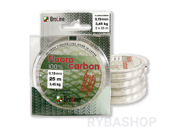 BROLINE -  Fluocarbon 100% - 0,42mm - 12m - 10,4kg  2 balení 