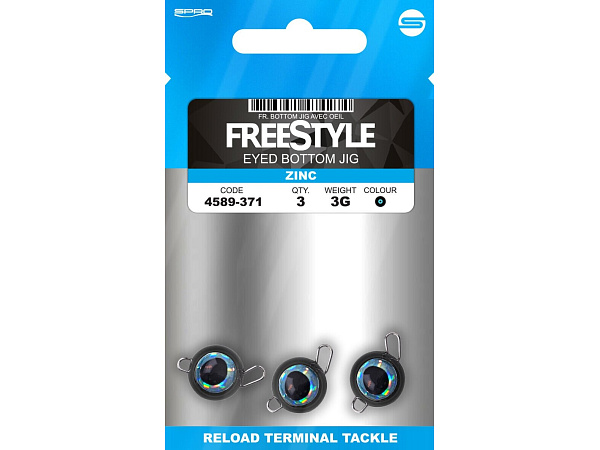 FreeStyle - Čeburaška Eye Bottom Jig Black 5g 3ks       