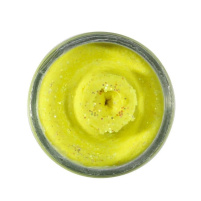Berkley - Pstruhové těsto PowerBait Natural Scent glitter 50g, Sunshine yellow, Liver