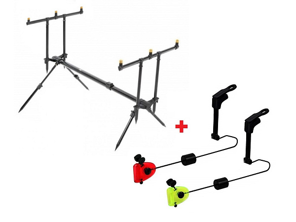 ZFISH Stojan Rod Pod Classic 3 Rods + 2x Indikátor záběru zdarma!