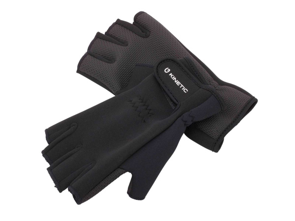 Kinetic - Rukavice Neoprene half finger glove black