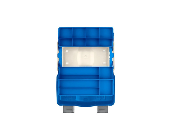Plastica Panaro rybářský kufřík 136/ 4-patrový bílo-modrý