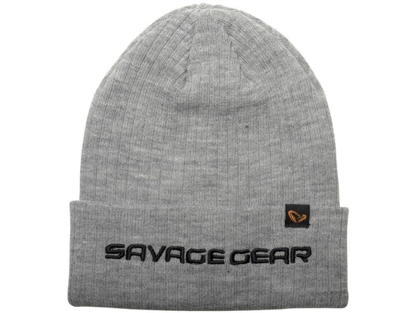 SAVAGE GEAR - Čepice Fold-up beanie light grey melange