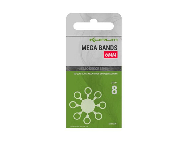KORUM - Kroužky Smokescreen Mega Bands 6mm, 8ks