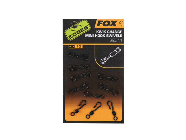 FOX - Obratlík kwik change mini hook swivels, vel.11 bal. 10 ks