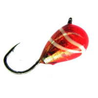 JAXON - Marmyška pruhovaná červená metalíza 13mm - 1g