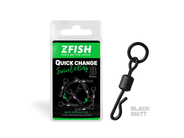ZFISH - Obratlík Quick Change Swivel with Ring vel.8
