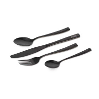 Fox příbor Cookware Black Stainless Cutlery Set