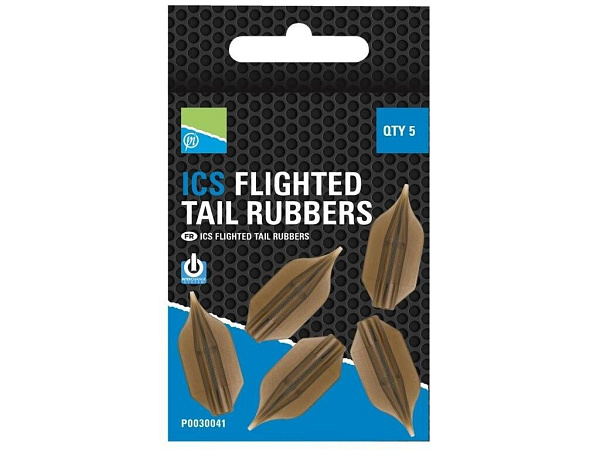 PRESTON INNOVATIONS - Nahazovací Převleky Na Krmítka ICS Flighted Tail Rubbers 30 mm 5 ks
