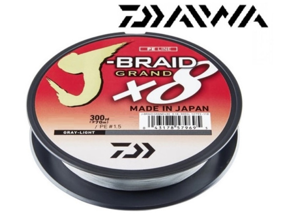 DAIWA - Šňůra J-Braid GRAND X8 Gray-Light, 135m