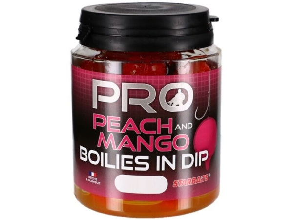 Starbaits - Boilies v dipu Pro Peach Mango, 150g