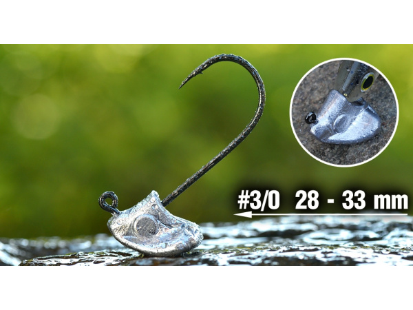 Red Bass - Neváznoucí jigová hlavička StandUp Pro Sickle, vel. 3/0, bal. 5ks