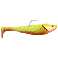 SPRO - Jig + ripper Mega jig shad 470g - 24cm - orange/chartreuse - VÝPRODEJ