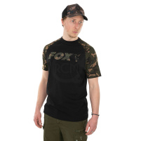 FOX - Tričko Raglan black/camo sleeves t shirt, vel. XL