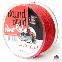 Hell-Cat Splétaná šňůra Round Braid Power Red - 0,70mm / 85,0kg, 1000m