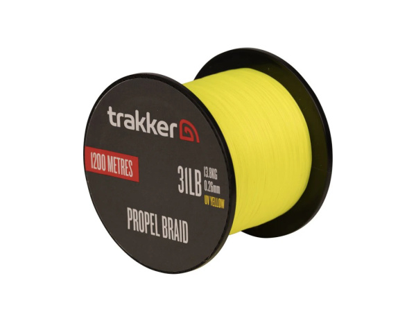 Trakker Kmenová pletená šňůra Propel Braid 31lb, 13.8kg, 0,26mm, 1200m, UV-Yellow - 0,260mm 31lb