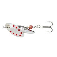 SAVAGE GEAR - Třpytka Sticklebait Spinner vel.1 - 4,5g - Dirty Silver red