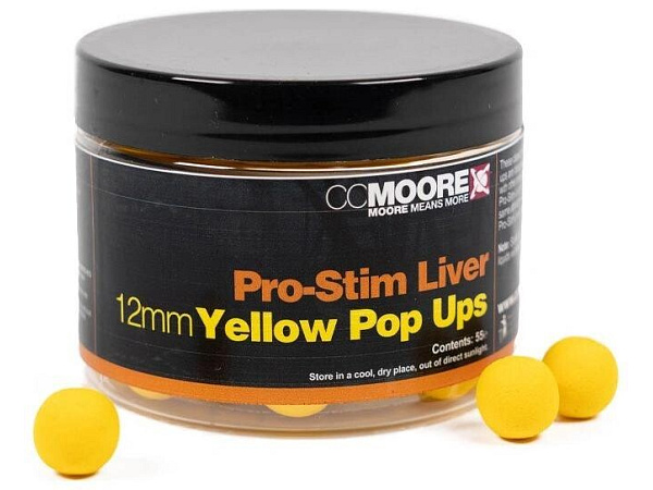 CC Moore - POP UPS Pro-Stim Liver, 12mm, 55ks, Yellow