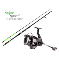 ZFISH Combo Prut Catfish Fighter 2,85m/100-300g + Naviják Zeus ZX 8000