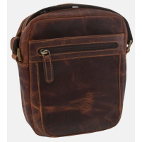 MERCUCIO - Pánské kožené crossbody - tmavěhnědá kůže hunter V 250587-1