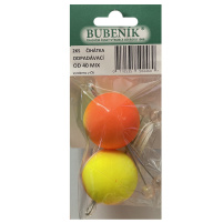 Bubeník - Číhátko odpadávací s provázkem  červeno/žluté 40mm, 2ks