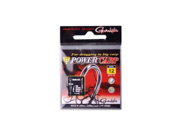 Gamakatsu - Háčky Power carp flatted eye, vel. 18, bal. 15ks, NS black - VÝPRODEJ
