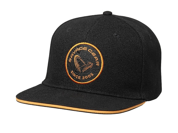 SAVAGE GEAR - Kšiltovka Badge Flatbill Cap Black Orange