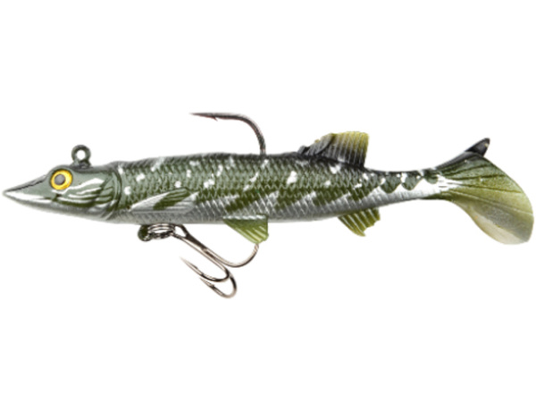 SPRO - Powercatcher Super Natural Baitfish s jigem a háčkem  12cm - Pike Metal