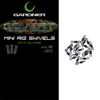 Gardner Obratlíky Covert Mini Rig Swivels 20 ks|vel.20