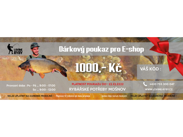 Dárkový poukaz E-shop 1000Kč