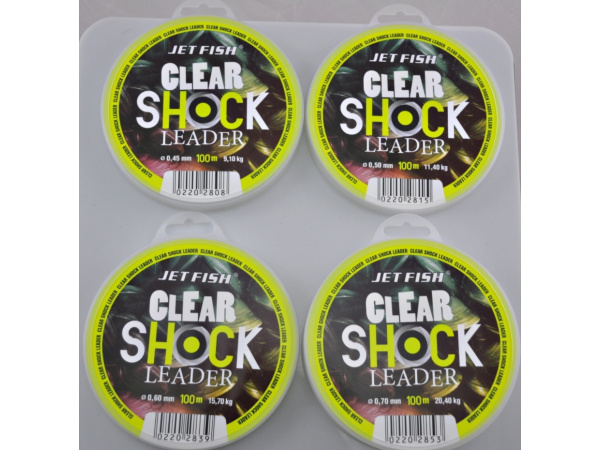 JET FISH - Šokový vlasec Shock leader clear 100m