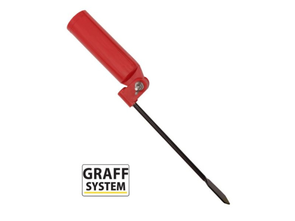 GRAFF - Držák prutu sklopný - Červený