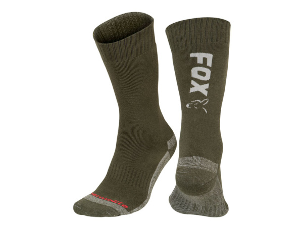 FOX - Ponožky Green/silver thermolite long socks