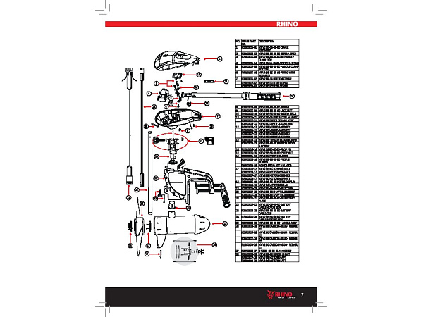 Rhino elektromotor VX 55 V2 Electric Outboard Motor