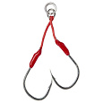 SAVAGE GEAR - Pomocný Háček Bloody Assist Hook J, 1/0, Double Asymmetric, 2ks