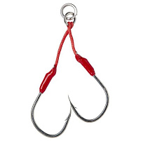 SAVAGE GEAR - Pomocný Háček Bloody Assist Hook J, 1/0, Double Asymmetric, 2ks