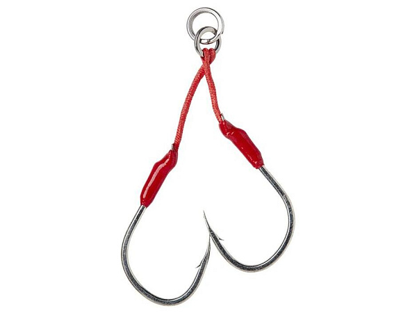SAVAGE GEAR - Pomocný Háček Bloody Assist Hook J, 1/0, Double Asymmetric, 2ks