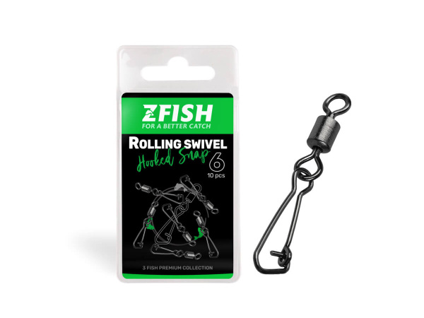 ZFISH - Obratlík Rolling Swivel & Hooked Snap