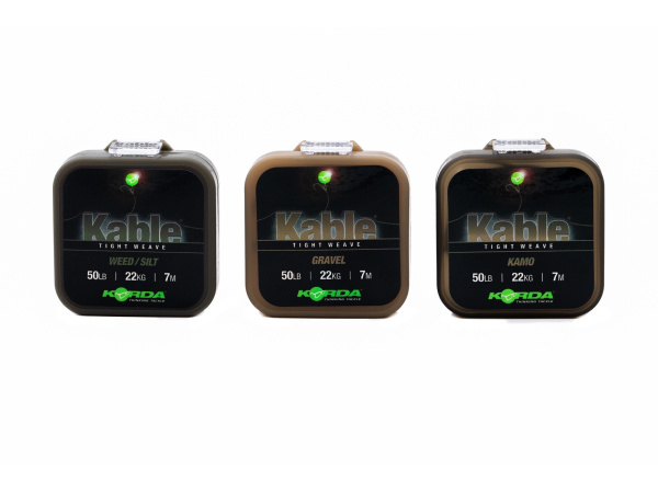 KORDA Olověná Šňůrka Kable Tight Weave 7 m Camo