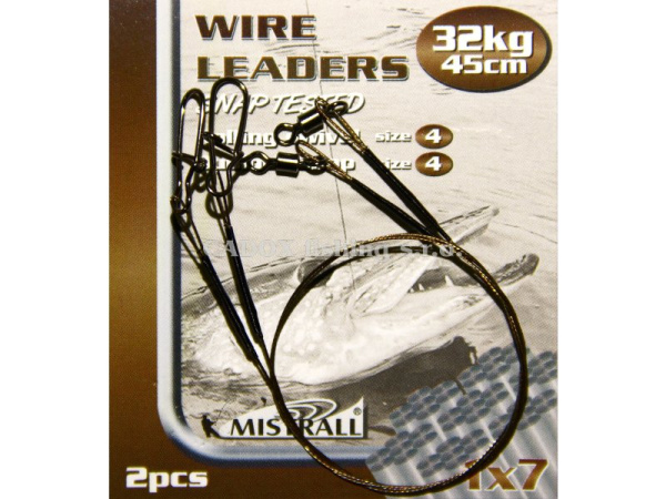 MISTRALL- Lanko WIRE LEADERS 1x7 45cm