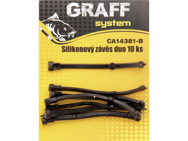 GRAFF - Silikonový závěs duo - černá