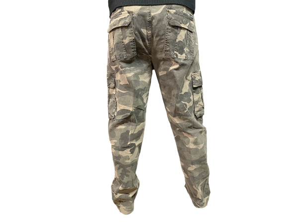Y&M JEANS - Kalhoty Camou brown