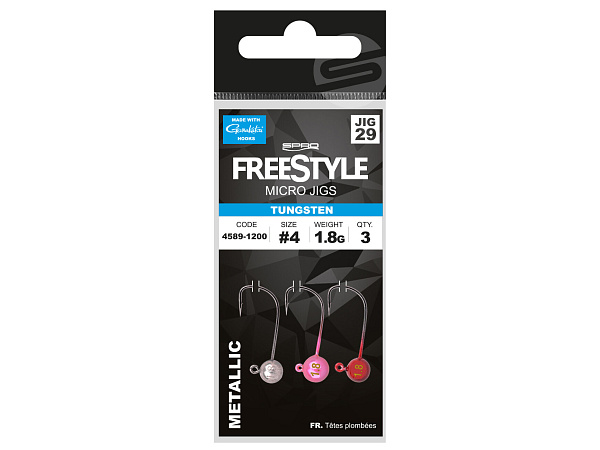 FreeStyle - Jigová hlava Tungsten Micro Jig29 Metallic 3,5g 2,2cm vel. 1 3ks