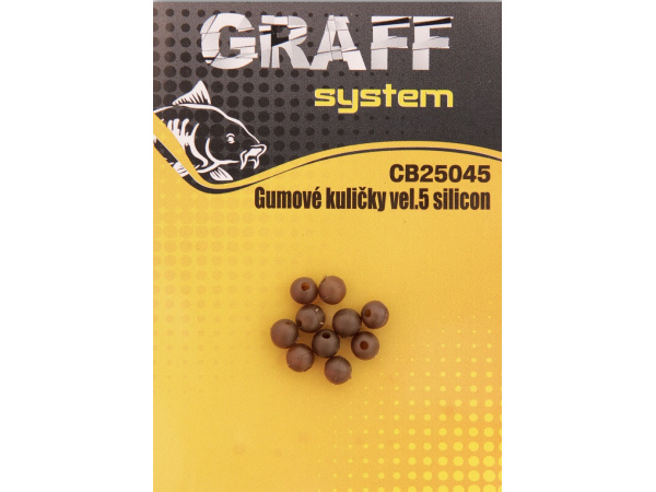 GRAFF - Gumové kuličky silikonové hnědé