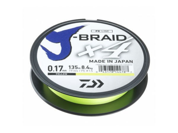 DAIWA - Šňůra J-Braid X4 Yellow