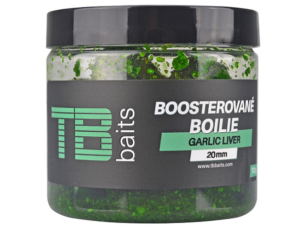 TB baits - Boosterované boilie 120g / 20mm - garlic liver Výprodej