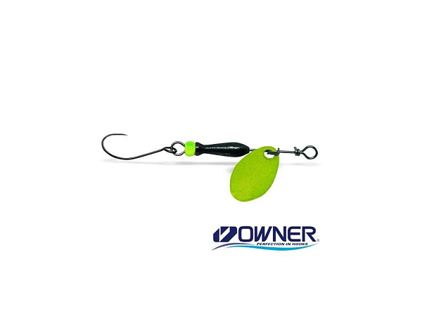 Jigovky.cz - Rotační třpytka Classic Barbless 00 - Fluo Yellow (black/chartreuse body)