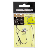 Cormoran - Lanko 1X7 wire leader with loop and treble vel.1/0 50cm 12kg bal.1ks